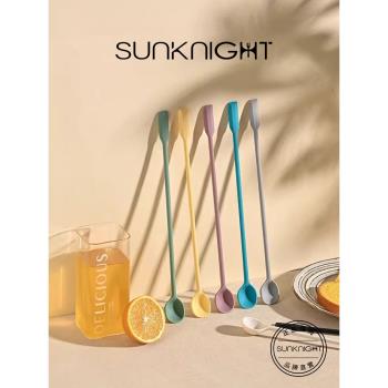 SUNKNIGHT.Lament.詠嘆食品級矽膠長柄攪拌勺奶粉咖啡攪拌棒雙頭