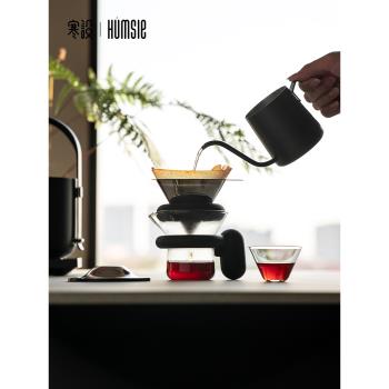 寒設迷你快客杯玻璃咖啡器具戶外功夫小茶具創意杯一壺兩杯套裝