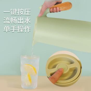 北歐保溫水壺家用保溫壺玻璃內膽熱水瓶開水保溫瓶大容量咖啡壺1L