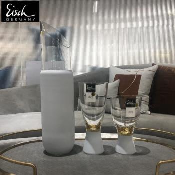 Eisch德國進口鍍金玻璃水杯冷水壺家用啤酒氣泡酒果汁牛奶杯套裝