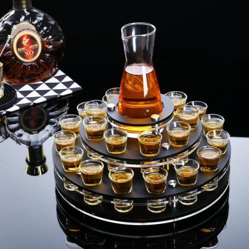 酒吧ktv杯架酒吧KTV酒杯架 亞克力子彈杯架旋轉杯架一口吞杯直銷