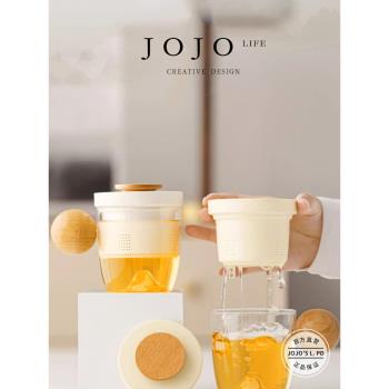 JOJOS L. PD.payment.晴空玻璃茶杯辦公茶水分離杯泡茶杯 | 付息