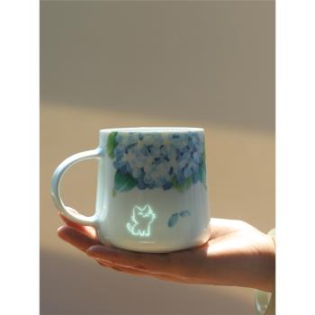 子木貓咪馬克杯景德鎮伴手生日禮物咖啡杯陶瓷喝水杯子家用高顏值