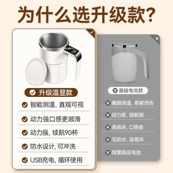 全自動攪拌杯2024新款電動咖啡杯子可充電磁力沖泡奶粉豆漿搖搖杯