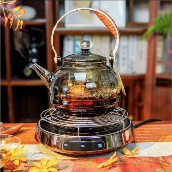 迷你電陶爐小型超薄煮茶爐2024新款煮茶器家用超小高階煮茶壺套裝