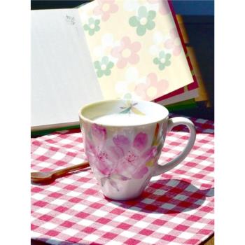 日本ceramic 藍進口馬克杯12月花季系列陶瓷杯可愛女士咖啡杯茶杯