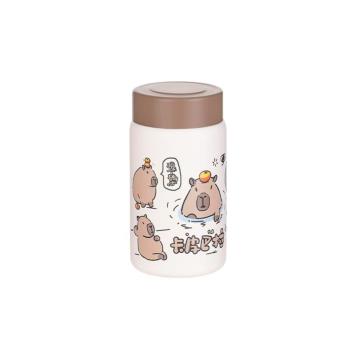 迪樂貝爾便攜316不銹鋼卡通保溫杯卡皮吧拉咖啡杯小悶燒杯罐飯盒