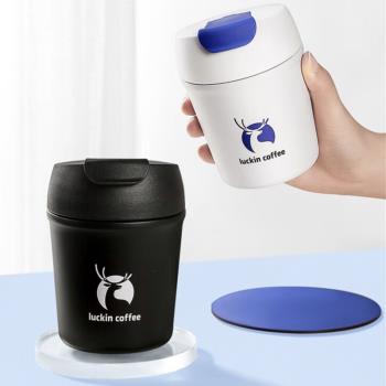 瑞幸迷你保溫杯300ml咖啡杯304不銹鋼水杯戶外辦公便攜學生隨身杯