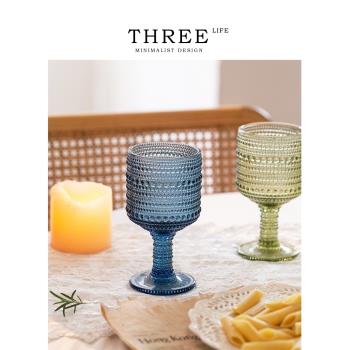 Tlife·Bead·高腳玻璃杯法式復古浮雕紅酒杯葡萄酒杯家用 | 珠點