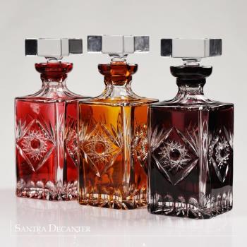1845精薦 純手工套色Hand-cut切割雕花醒酒器威士忌洋酒杯瓶套裝
