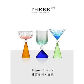 Tlife·Figure·酒具高顏值簡約雞尾酒杯高腳耐高溫玻璃杯 | 花紋