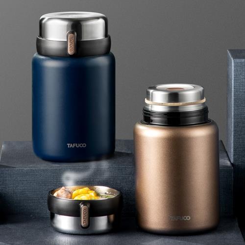 泰福高316不銹鋼燜燒壺粥桶燜燒杯罐燜粥帶飯1L大容量保溫飯盒