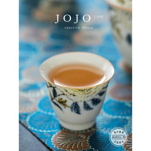 JOJO'S L. PD.sampling.白瓷手繪繡球花品茗杯功夫茶具 | 取樣