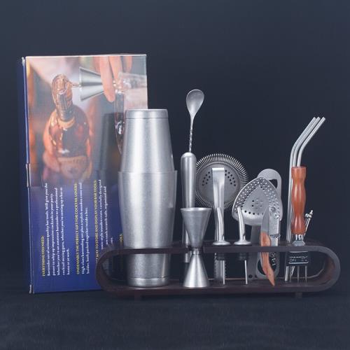 酒吧靈魂專業版調酒器套裝不銹鋼禮盒裝禮品調酒工具搖酒壺組合帶