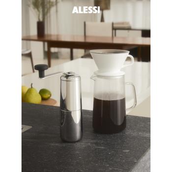 義大利ALESSI Slow coffee手搖磨豆機家用研磨器咖啡手沖壺套裝