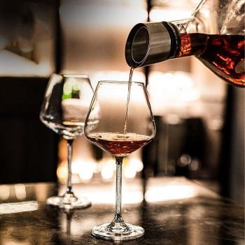 日本CF勃艮第紅酒杯套裝高檔醒酒器家用送禮葡萄酒杯水晶玻璃