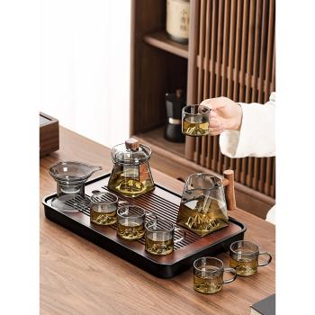 唐豐玻璃茶具套裝2025新款家用簡約小型功夫防燙泡茶壺喝茶杯一套