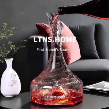 LTNS.HOME新款凹底醒酒器系列酒具水晶玻璃酒杯人工吹制高腳杯歐