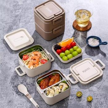 德國精工316方形保溫飯盒上班族飯盒學生專用便當餐盒微波爐加熱