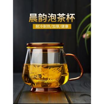美斯尼帶把蓋耐熱辦公室玻璃杯