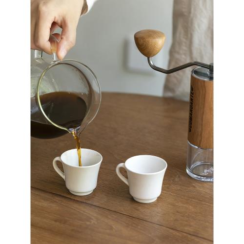 曼敘月明簡約陶瓷草木灰意式濃縮咖啡杯咖啡器具茶杯水杯子