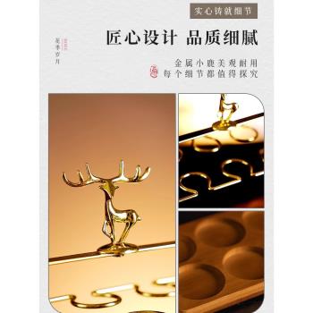 中式輕奢水晶玻璃白酒杯套裝家用高檔分酒器高腳杯一口杯子100ml