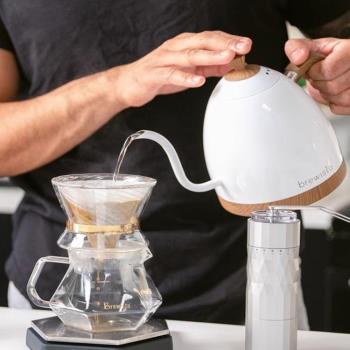 Brewista智慧控溫手沖咖啡壺家用不銹鋼細長嘴電熱水壺泡茶壺1.0L
