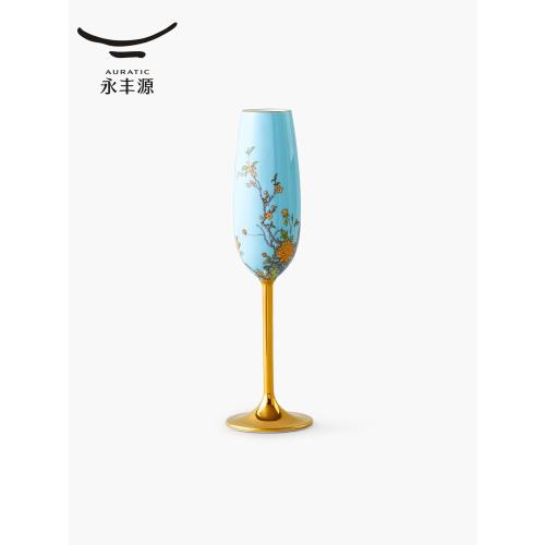 永豐源 西湖藍香檳杯 高檔陶瓷酒杯高腳杯甜酒杯 結婚禮物