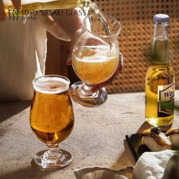 東洋佐佐木日本進口無鉛玻璃日式啤酒杯家用果汁杯高腳杯送禮酒具