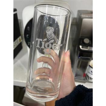 超大啤酒虎杯加厚扎啤杯大容量透明玻璃帶柄水杯酒具家用英雄牌杯
