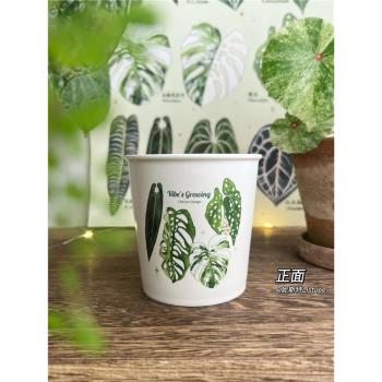 原創綠植咖啡杯 手握陶瓷馬克杯子 高檔精緻水杯