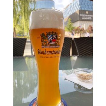 送杯墊德國原裝Weihenstephaner維森啤酒杯小麥大容量玻璃杯500ml