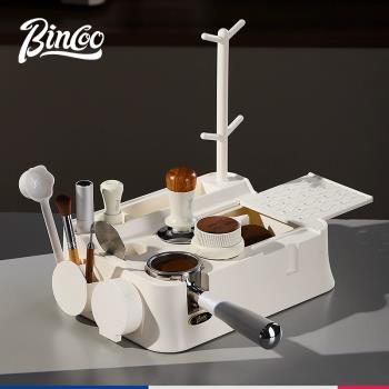 Bincoo咖啡壓粉底座套裝收納一體布粉器壓粉錘全套咖啡器具58mm