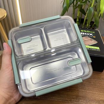 出口歐美 食品級304不銹鋼餐盒 學生注水保溫分格飯盒 密封保鮮