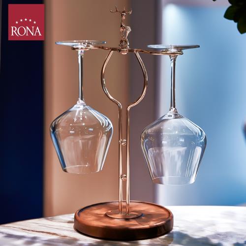rona洛娜進口勃艮第紅酒杯帶杯架家用水晶玻璃葡萄酒醒酒器套裝