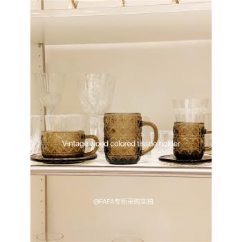 ZaraHome爆款D家同款咖啡杯大牌餐具玻璃水杯馬克杯茶杯帶碟禮盒