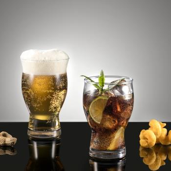 家用德國精釀小麥玻璃啤酒杯 美式寬口大號扎啤杯 加厚酒杯