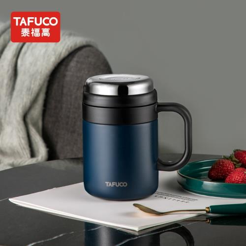 日本泰福高保溫辦公杯316不銹鋼超長保溫水杯茶水分離泡茶杯T6170