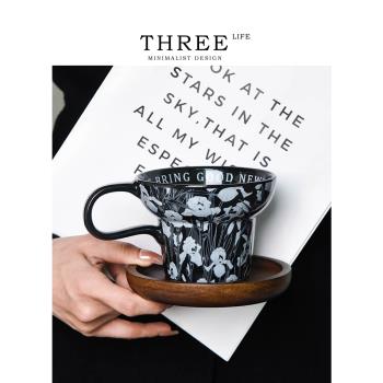 Tlife·Mouth·杯具馬克杯咖啡杯陶瓷設計感黑色高階法式 | 寬口