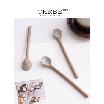Tlife·Eternal·日式復古粗陶咖啡勺攪拌勺牛奶勺子家用 | 萬古