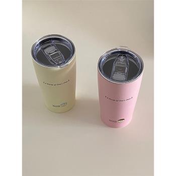 lelemonade吸管保溫杯子女大容量不銹鋼高顏值小眾設計隨行咖啡杯