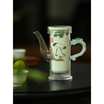 玻璃茶壺陶瓷網紗布過濾內膽紅茶專用哨子茶具茶水分離泡茶杯單壺
