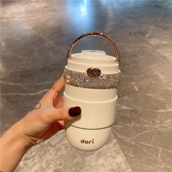 德國 Canim Kalse【小巧玲瓏】咖啡杯️鑲鉆保溫杯雙飲吸管杯