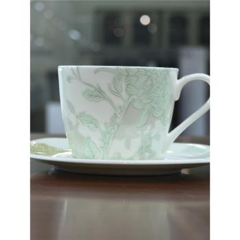 唐山產出口歐式家用骨瓷咖啡杯下午茶杯碟田園風花卉原單尾貨套裝