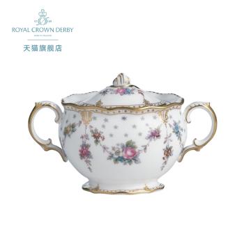 Royal Crown Derby德貝安東尼王后骨瓷歐式帶蓋糖罐糖缸茶具 英國