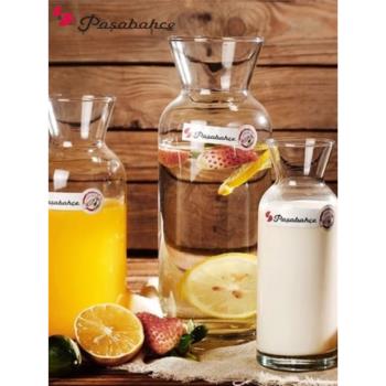 進口Pasabahce帕莎透明圓形商用果汁玻璃杯水壺飲料瓶水瓶 牛奶瓶