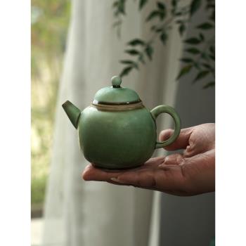 景德鎮手工高溫顏色釉陶瓷茶壺中式復古泡茶器家用功夫茶具小單壺