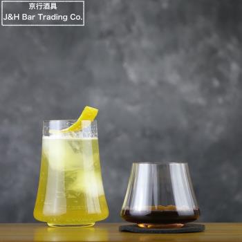 德國同款手工插楞輕奢玻璃杯威士忌杯柯林杯海波杯水晶雞尾酒杯