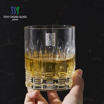 日本進口東洋佐佐木水晶玻璃威士忌杯江戶切子手工切割刻花洋酒杯