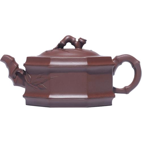 大容量宜興紫砂壺純手工方器大號泡茶壺家用茶具竹節壺八方竹段壺|茶壺
